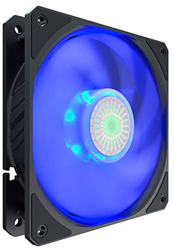 Cooler Master SickleFlow 120 V2 - Blauer LED Gehäuselüfter, Cooler Fan mit durchscheinenden Luftstromschaufeln, 62 CFM, 2,5 mmH2O, 8 bis 27 dBA
