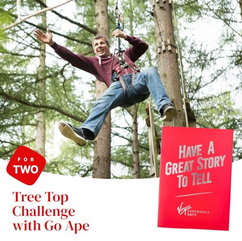Tree Top Challenge for Two with Go Ape, High Ropes Adventure Gift | Tree top challenge with Go Ape at over 30 UK locations, tree crossings, Tarzan swings, outdoor adventure gift for two