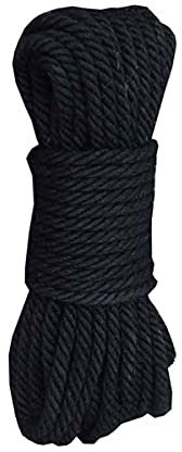 Fendawn Strive - Corda di iuta nera, 4 mm, 20 m, per lavori artigianali, decorazione festiva, giardinaggio