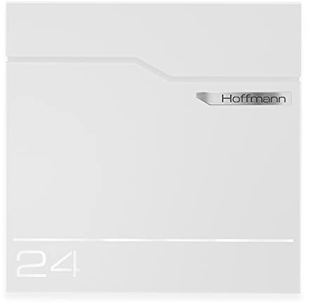 Metzler Edelstahl Briefkastenschild - V2A Edelstahl-Leiste für Hoffmann Briefkästen - Selbstklebende Ruckseite - Individuelle Beschriftung