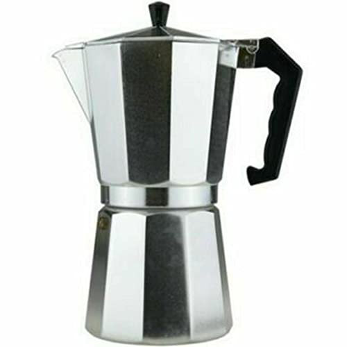 MUSAN Stove Top Coffee Maker - Percolator Italian Espresso Coffee Latte Macchiato Maker Filters- Aluminium Silver Moka Pot 60 ml - 700 ml (3 Cups x 175 ml)