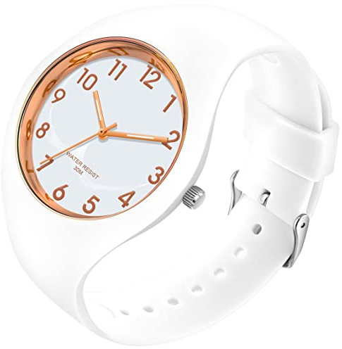 findtime Uhr Damen Armbanduhr Jelly Süßigkeiten Farbe Buntfarbig Frauen Uhren Analog Quarz Damenuhr mit Silikonarmband Wasserdicht Sportuhr für Mädchen Kinderuhr Junge Uhren Kids Watch