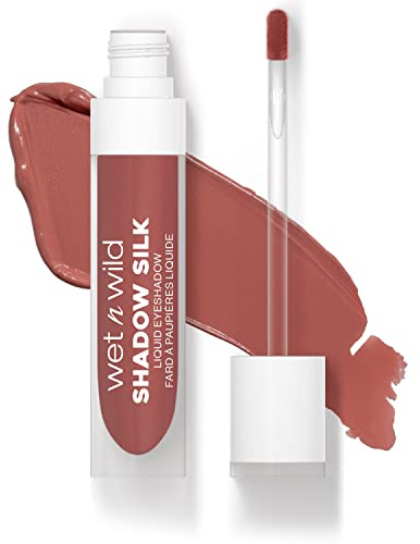 Wet n Wild Shadow Silk Liquid Eyeshadow, Highly-Pigmented Liquid Eyeshadow with Shimmer Finish, Dries Quickly, Easy to Apply with Wand Applicator for Ultimate Precision, Mauve Over Pink Shade