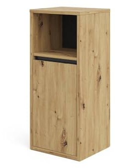 Vicco Midischrank Viola, Artisan-Eiche, 38 x 80 cm | zur Wandmontage mit offenen und geschlossenen Ablageflächen