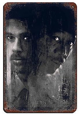 KOURT Se7en Vintage Filmplakat Blechschild Vintage Metall Pub Club Cafe Bar Home Wandkunst Dekoration Poster Retro 20 x 30 cm