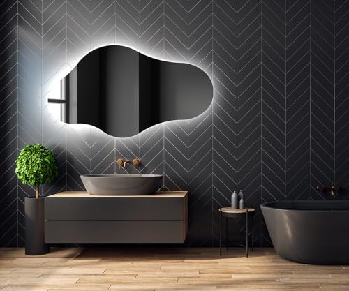 A ARTFORMA Specchio 94x54 cm CHM221 x58, LED, Illuminazione | su Misura, moderno specchi con illuminazione, retroilluminato, CHM221