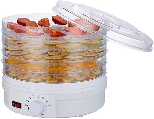 NUANYI Máquina de Frutas secas, deshidratador de Alimentos, Comida deshidratada eléctrica, Comida rápida, máquina de Carne Seca, secador de Carne Vegetal, Bandeja de 5 Capas