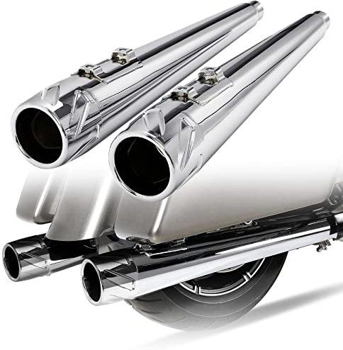 WRIDEX Zubehör Motorrad 4 Megaphon Slip-on Schalldämpfer Auspuff Für Harley Touring Road Street Electra Ultra Glide 1995-2016 2015