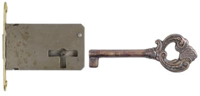 Holzando Möbelschloss Einsteckschloss mit Schlüssel 001200-3020 Rechts - Dornmaß 25mm- Halmlänge 42mm