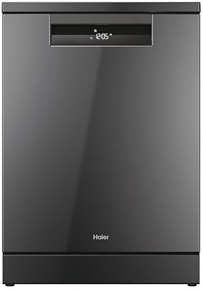 Haier I-Pro Shine Series 5 Freestanding Dishwasher, 16 Place Settings, Class B, Eco Inverter Motor, Maxi Tub, H-Spray Arm, Ultra Dry, Wi-Fi Connectivity, Graphite, 60x60x83.5 cm - XF 6B0M3PDA-80