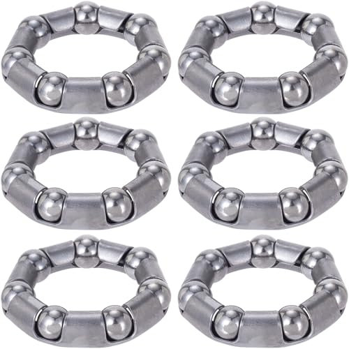 CustomyLife 6pcs 5/16 x 7 Balls Bicycle Crank Bearing Silver Bottom Bracket Bearings Bike Axle Wheel Frame Bearing Repair for Schwinn Mountain Genesis Beach Cruiser limos Stretch