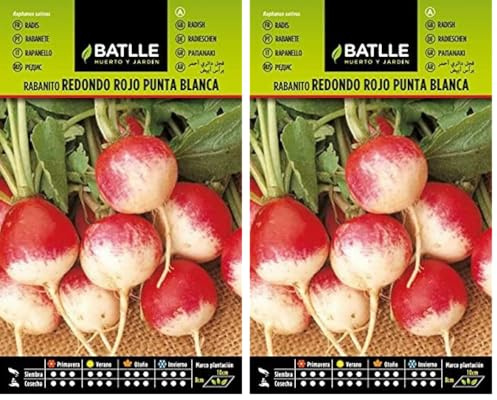 Semillas Batlle Rabanito Red. rojo punta blanca (Paquete de 2)