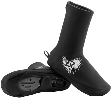 ROCKBROS Cycling Shoe Covers Winter Thermal Windproof Full Bicycle Overshoes for Men and Women Mountain Road Bike Shoes Water Resistant Black