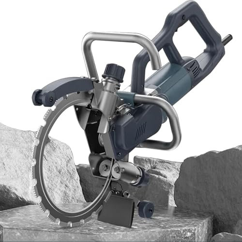 8800W/9500W Handheld Concrete Wall Cutting Machine, 270mm Electric Stone Cutting Machine Wall Chaser Ring Concrete Cutter Saw Electric Groove Cutting Machine Slotter Cutter,8800W