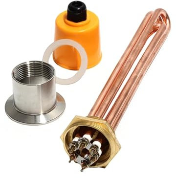 KAYOUDE 1 1/4 Inch/DN32 Water Heater Element With Accessories All Copper Material 110V/220V/380V 3KW/4.5KW/6KW/9KW/12KW(Cover Chuck,380V-9KW)