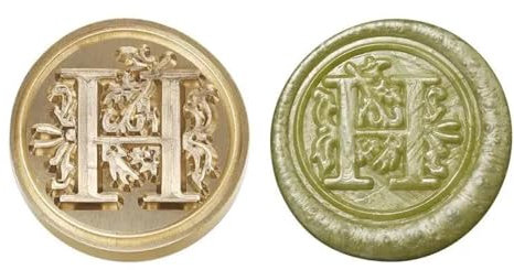 Wachssiegelstempel im Vintage-Stil, 2,5 cm, Retro-Siegelwachsstempel, Kopf, Alphabet, Buchstaben, Siegelstempel, Werkzeug, Postdekoration, antiker Wachssiegelstempel, Bastelstil H