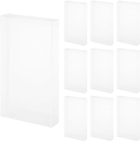 QUARKZMAN 10 Stück Transparente Geschenkbox, 92x25x172mm Kunststoff Geschenkverpackung für Süßigkeiten, Kekse,Schmuck Speicher, Hochzeit, Valentinstag, Party, Verpackung