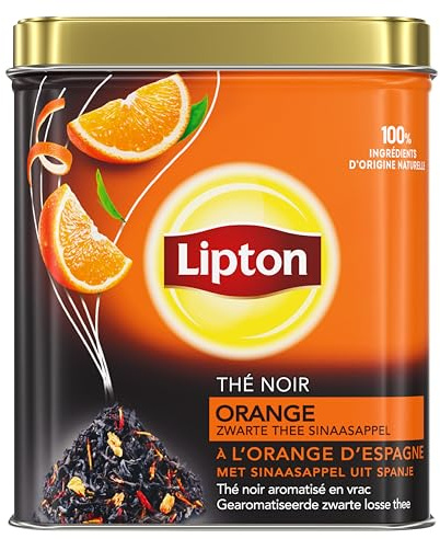 Lipton Thé Noir en Vrac Aromatisé à l'Orange d'Espagne 150g