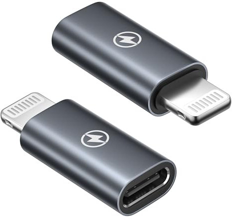 Adaptateur USB C vers Lightning (Lot de 2), Adaptateur USB C vers iPhone PD 36W Charge Rapide adaptateur USB c Lightning pour iPhone 14/14 Pro Max/13 12 11 Pro Max/Mini/XS/XR/8/7/SE/iPad/iPod/AirPods