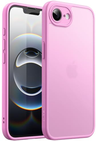 JETech Matte Hülle für iPhone 17e/16e, Rosa | Robuster Schutz, Matte Rückseite, Anti-Fingerabdruck, Stoßfestes Design