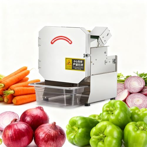 SIEEOUR Vegetable Slicing Cutting Machine, 200w Commercial Vegetable Cutter with Automatic Chopping, Heavy Duty,150-300kg/H,1.3-35mm Thickness, for Slicing, Dicing, and Circling Vegetables