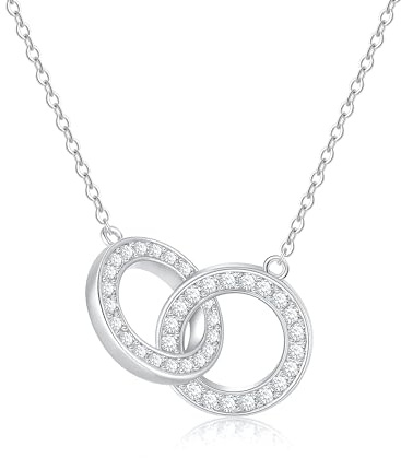 TempBeau Damen Kette Herz Infinity Kreuz Tropfen | Zeitlose Designs für jeden Anlass, Herz Infinity Kreuz Tropfen, Edle Geschenkverpackung, Silber & Gold verfügbar