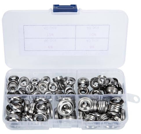 PRETYZOOM 180piezas Kit Surtido de Arandelas Avellanadas de Copa de Acero Inoxidable 304, Junta Hueca de Ojo para Tornillos Avellanados, Accesorios Resistentes para Bricolaje y Uso