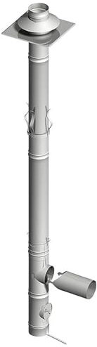 Edelstahl Abgas Schornstein 0,6 mm x wirksame Höhe 6 m - Sanierung Kaminsanierung Bausatz einwandig Abgasrohr EW (DN180)