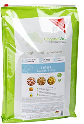 OrganicVet Hund Trockenfutter Veterinary Light, 1er Pack (1 x 10 kg)