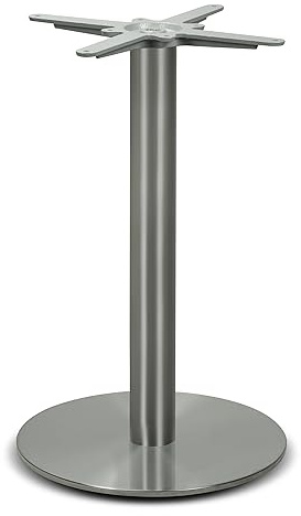 Dublino Tischgestell Tischbein Edelstahl | Premium | PD7083inox | INOX | Esstisch | Höhe 73 cm | 17 kg | Bodenplatte Ø 45 cm | max. Tischplattengröße 55x55 / Ø 80 cm