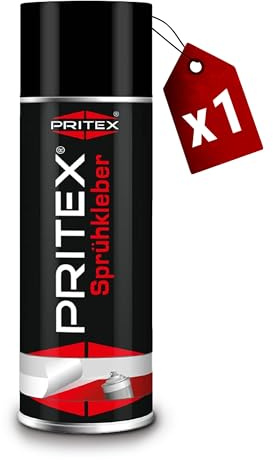 PRITEX Sprühkleber 1x 400ml, Kleberspray mit hoher Sofortklebekraft