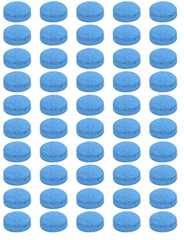 Alvinlite 9-13 mm Pool-Queue-Spitzen – 50 Stück Leder-Billardschläger-Ersatzspitzen mit Aufbewahrungsbox – für Snooker-Pool-Acht-Neun-Ball, blau(13mm)