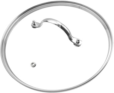 Antrader Tempered Glass Lid,9.5Inch Cookware Glass Replacement Lid For Any Skillet/Frying Pan/Pot (Interior Diameter: 9.39inch, Exterior Diameter: 9.92inch)