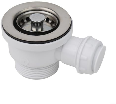 WIIYENA Flange Fits Sink for MINI Basket Strainer Waste Kit,Kitchen Sink Drain Stopper, Stainless Steel 70MM PP, suitable for sink opening 47-52mm