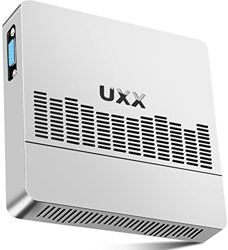 UXX Mini PC Supporto 512GB SSD Expansion, N3350 Business Desktop Computer 64GB eMMC, Small PC Gaming 4K IPS HD UHD Dual Display, BT, 2.4/5G WiFi, USB 3.0, per Ufficio/Casa