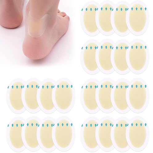 24 Pieces Blister Plasters,Blister Cushions, Water Resistant, Heel Pack, Waterproof Blister Protector Blister Cushion Pad for Feet, Toes, Fingers, Heels Protector and Guard Skin