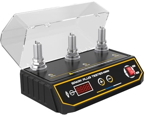 Spark Plug Tester for 3-Hole Simultaneous, Adjustable 200-9000RPM, Ignition System Tester with Mandatory Protective Cover