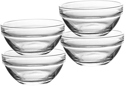 CIYODO Impresionantes Tazones Redondos de Vidrio para Pudín Tazas para Postres Tazas para Salsas Y Condimentos Compactos Y Prácticos para La Cocina