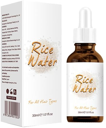 Sérum Capillaire À L'eau De Riz, Coréen, Hydratant, Nourrissant, Cheveux Lisses (1pcs)