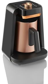 Arzum Okka Rich Spin Pro Turkish Coffee and Hot Beverage Maker, Velvetiser, Milk Frother, 120V, 5 Cups, Stainless Steel Cooking Pot, Copper