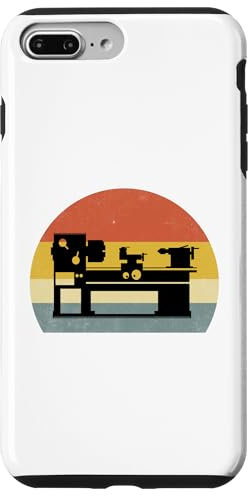 Coque pour iPhone 7 Plus/8 Plus Tour de soleil rétro pour le travail du bois