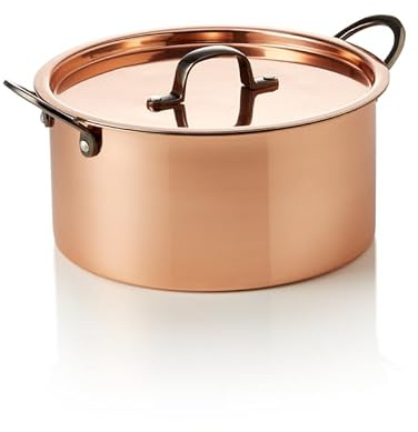 Casserole de service Steel & Style Ruby Ø 20 cm, 3 l, cuivre, laiton, acier nickel-chrome-nickel