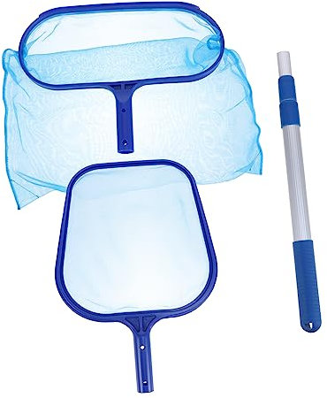 COOPHYA 1ensemble Épuisette De Nettoyage pour Piscine Filet à Mailles Fines Rétractable avec Manche Accessoire Pratique pour Éliminer Débris Et Déchets Aquatiques pour Piscine Étang