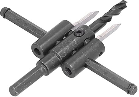 Kit de Cortador de Sierra de Orificio de Agujero de Círculo Ajustable de Madera, Corte Redondo de Carpintería de Carpintería de Carpintería de Bricolaje para Entusiastas de la