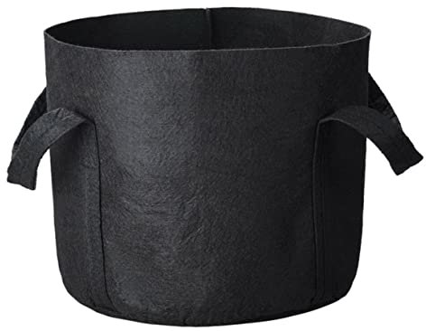 Hemobllo 5 Pz fioriera da giardino rotonda grow bag borse per fioriere in tessuto Forniture da giardino piante borse da borsa per piantare in feltro fioriera sospesa rotonda Black