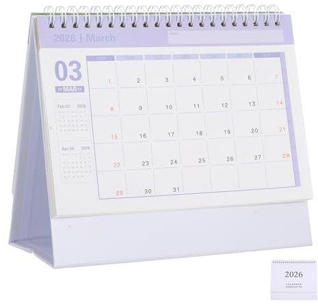 Calendario De Escritorio 2025-2026: Pequeño Calendario Mesa Julio 2025 a Diciembre 2026 Sobremesa Con Tapa Abatible Planificador Mensual Para Oficina Y Hogar