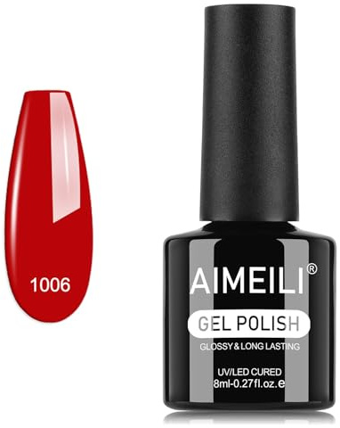 AIMEILI Smalto Semipermanente Colori 8ml Color Gel Soak Off UV&LED Gel Unghie Colorati Smalti Semipermanenti per Unghie Nail Art - 1006