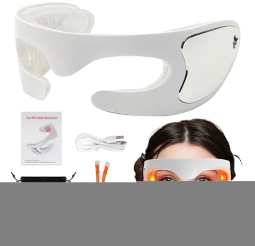 Masque de massage des yeux rechargeable - relaxant des yeux électriques, coussinets chauffants | Fonction de compression d'air intelligente, traitement de micro-vibration, port de charge USB sans