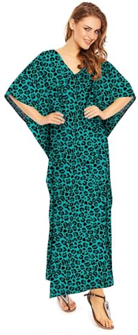 Looking Glam New Ladies Oversized Maxi Kimono Kaftan Tunic Kaftan Dress Free Size