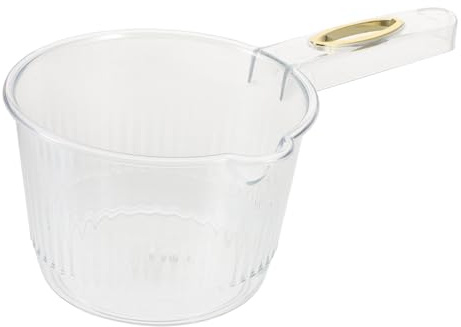VICASKY Cucchiaio da Bagno e Cucina in Plastica Bianca Mestolo per Scodellare e Lavare Frutta Bagno e